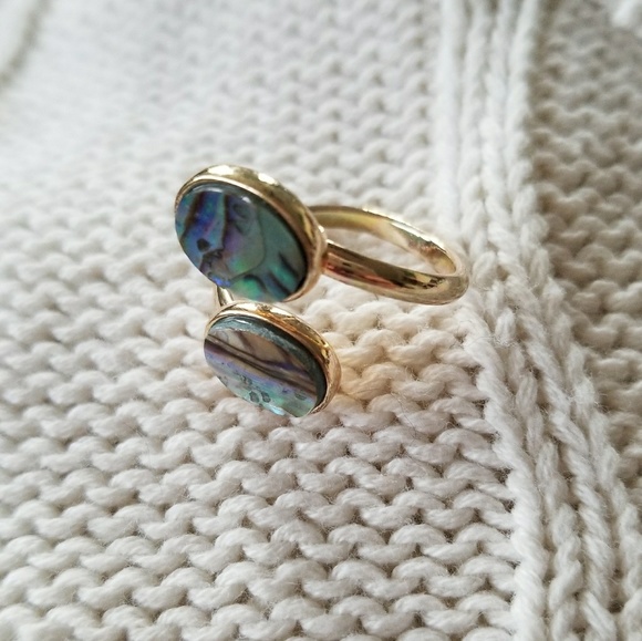 🌊Abalone Adjustable Ring💍 (Gold, Nickel-free)🌊 - Picture 3 of 3