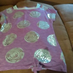 Purple/blue t-shirt by justice girl size 10 $$