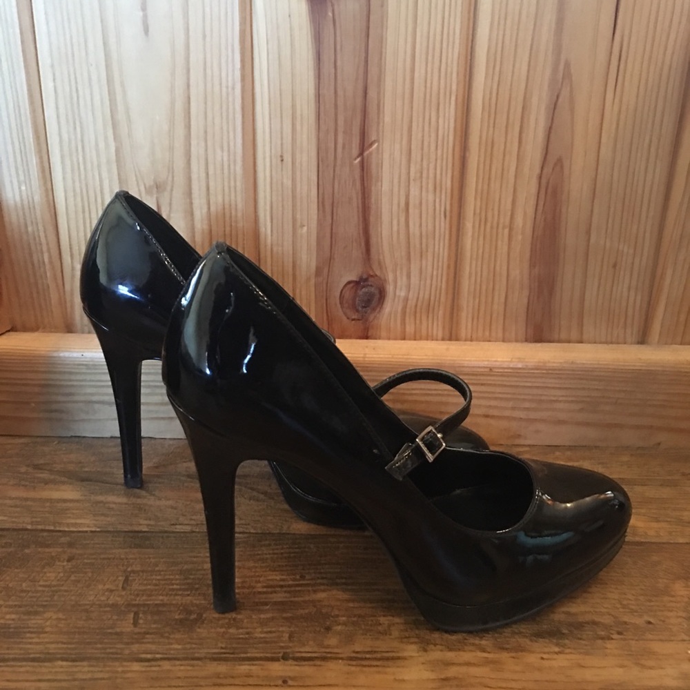 Calvin Klein black heels with strap