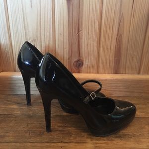 Calvin Klein black heels with strap