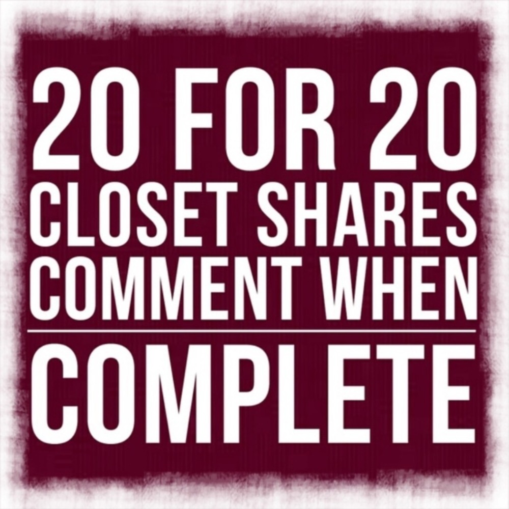 Share 20 of mine, and I’ll share 20 of yours