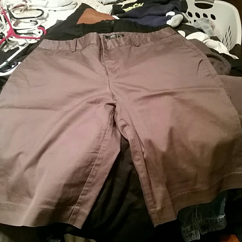 Black and brown shorts
