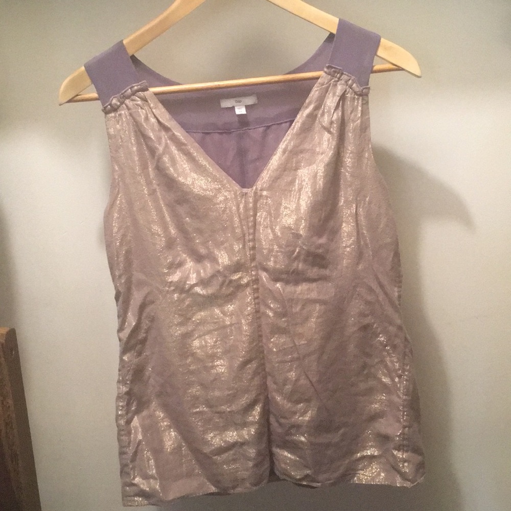 Gold and Lavender Blouse
