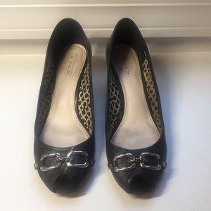 Coach Shelby Soft Calf Wedges, Size 8