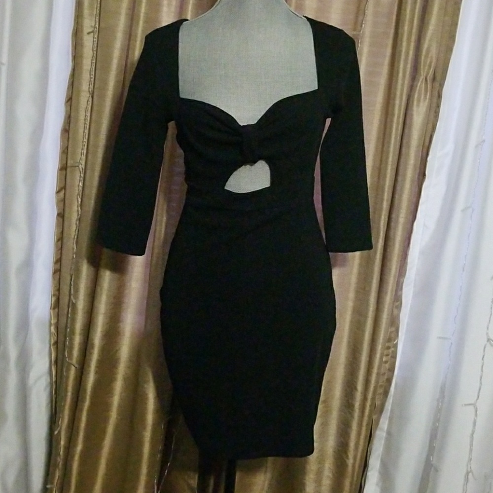 Material Girl Bow Cutout Dress