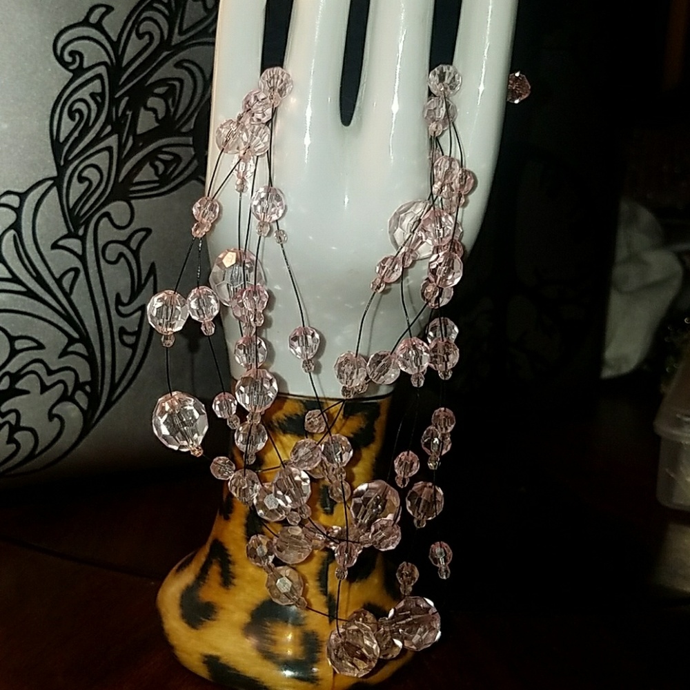 Pink multi-layer necklace