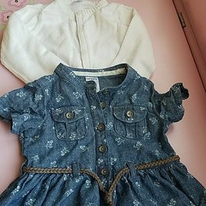 Jean dress with sweater