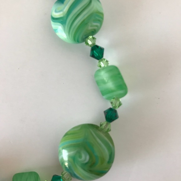 Handmade green agate pendant necklace - Picture 4 of 4