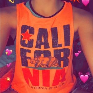 Neon Orange🍊 CALIFORNIA REPUBLIC tank top☀️🔥😍