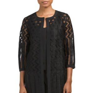 Milly jacquard topcoat