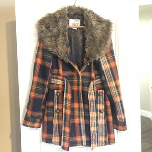BKE Plaid Coat