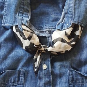 Animal print hair or neck scarf