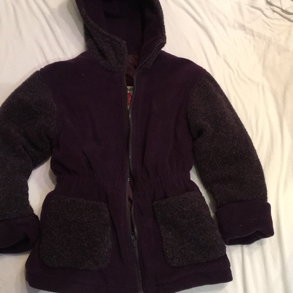 Hooded lined fleece coat - Picture 3 of 4
