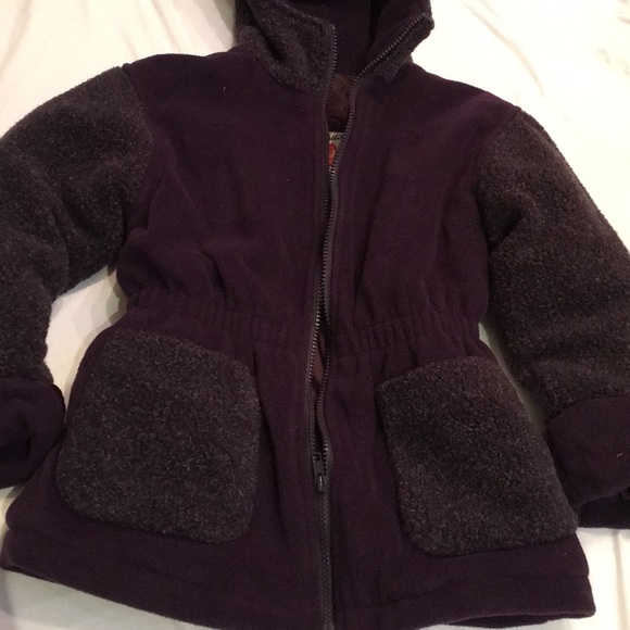 Hooded lined fleece coat - Picture 1 of 4