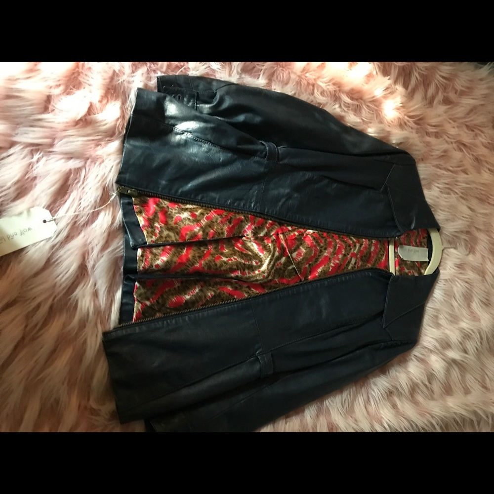 Lamb and Wolf genuine leather jacket