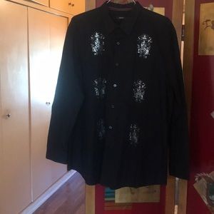 Men’s long sleeved dress shirt.