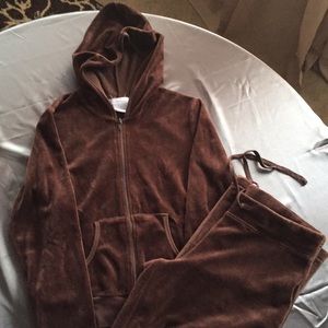 🐝Charlotte Russe Velour ZipUp Track Jacket & pant