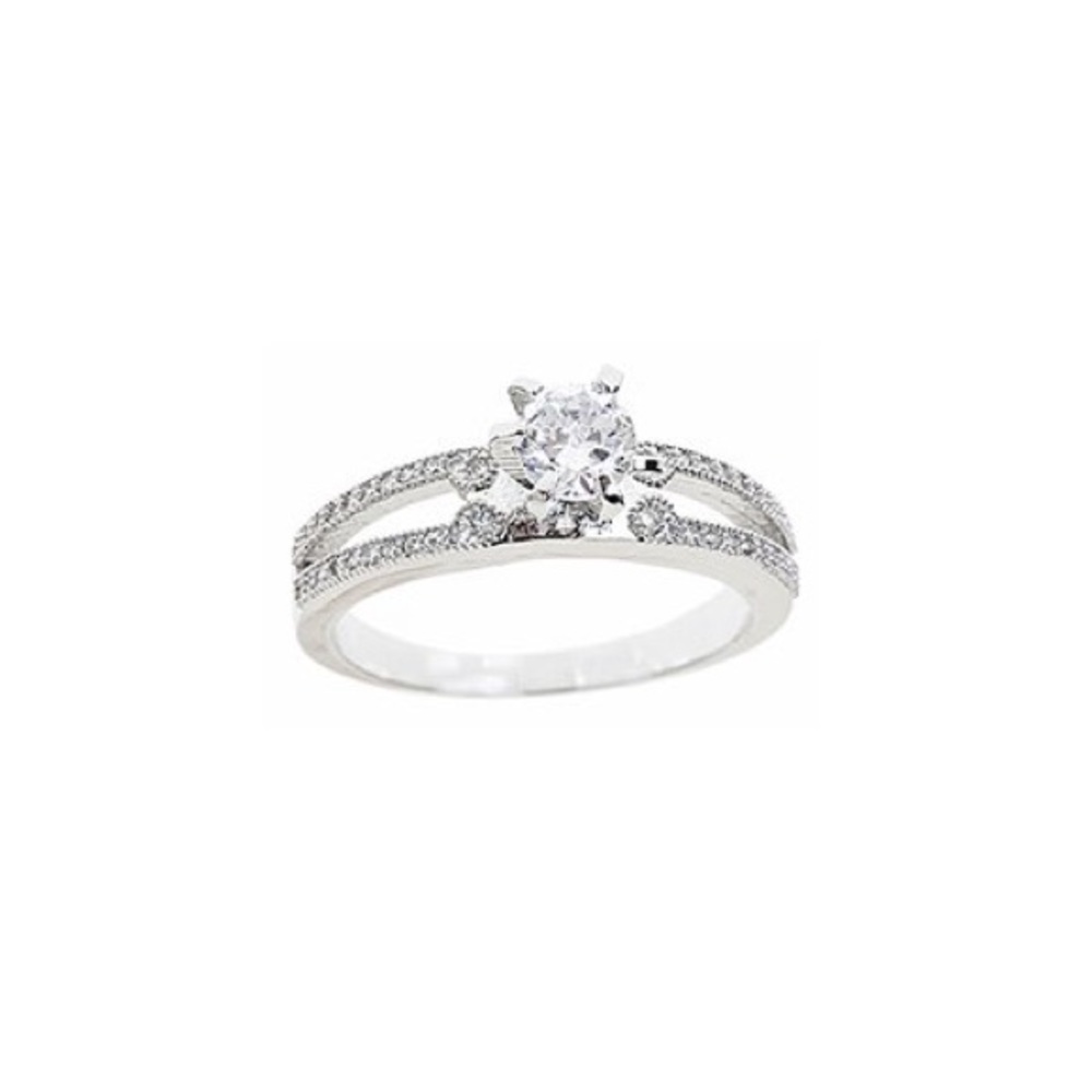 18K White Gold & Cubic Zirconia Ring - Picture 2 of 5