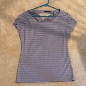 Silver/gray striped tee