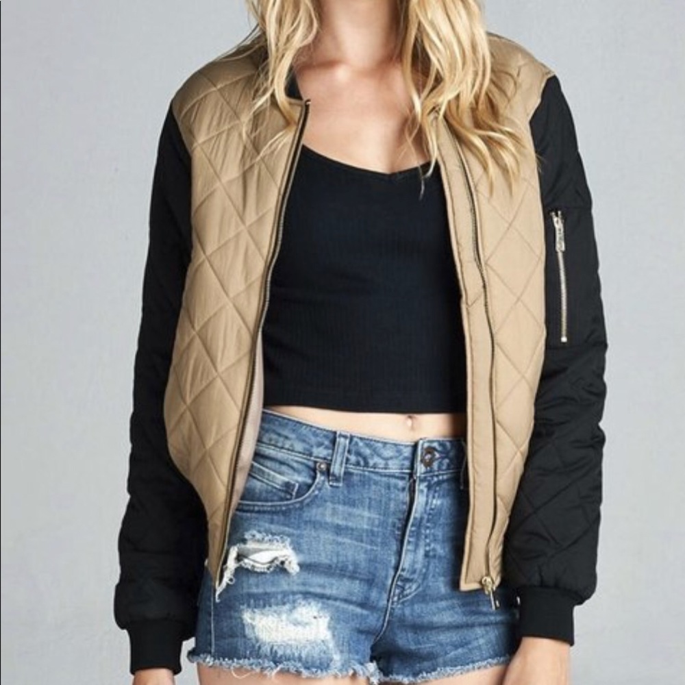Quilted Bomber Jacket - Picture 1 of 2