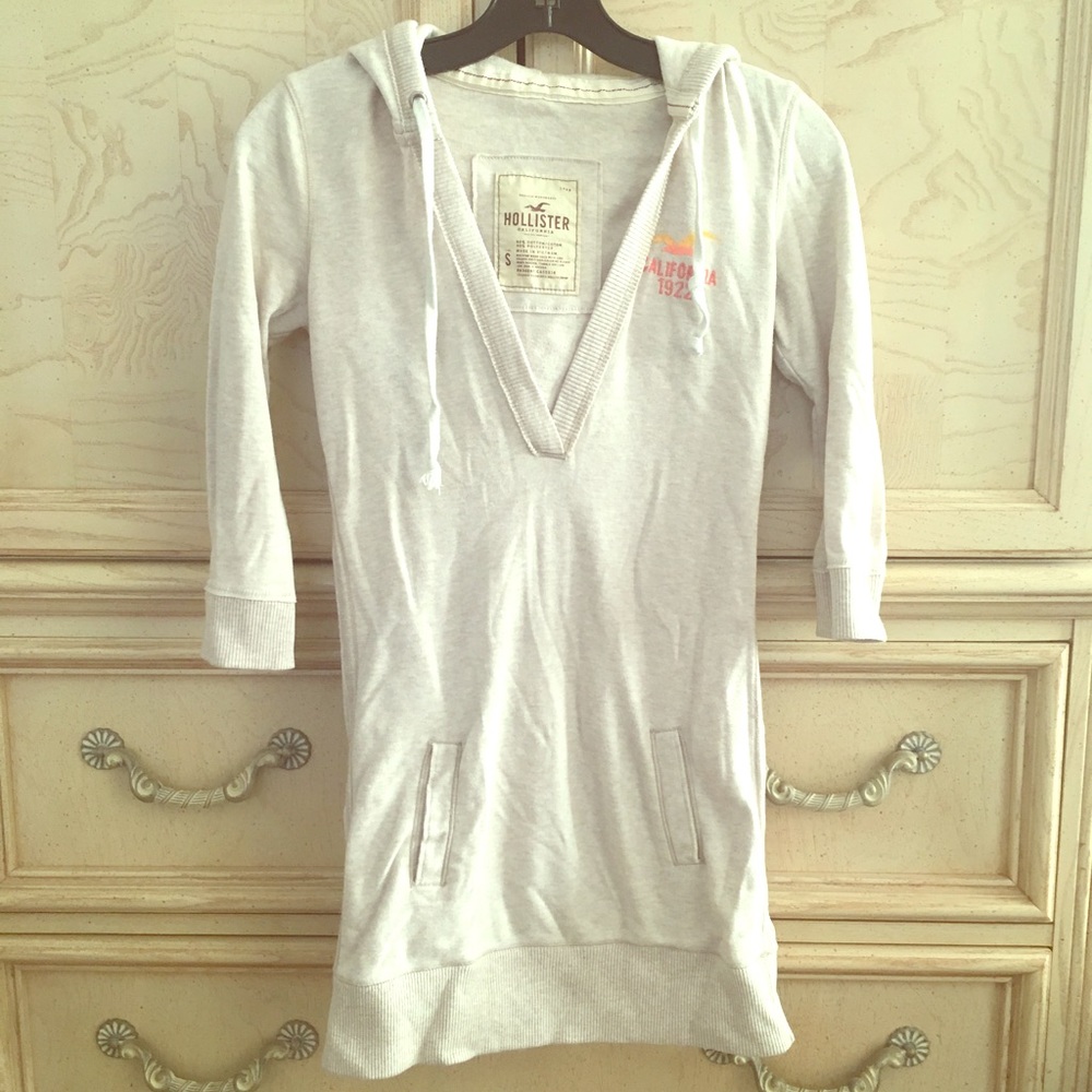 Hollister long hooded sweatshirt.