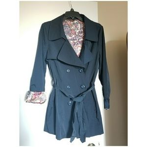 Vertigo navy blue rain coat