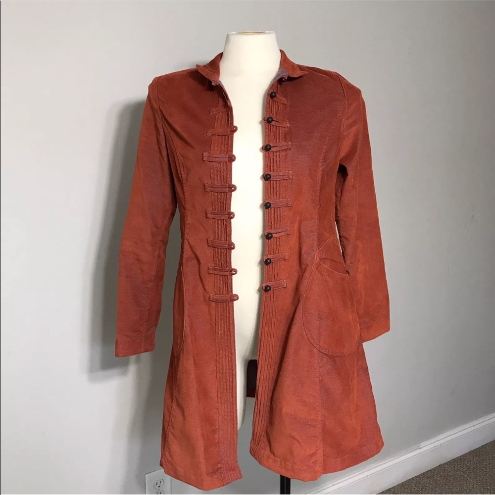 Women’s Rust Colored Asian Inspired Coat Jacket M