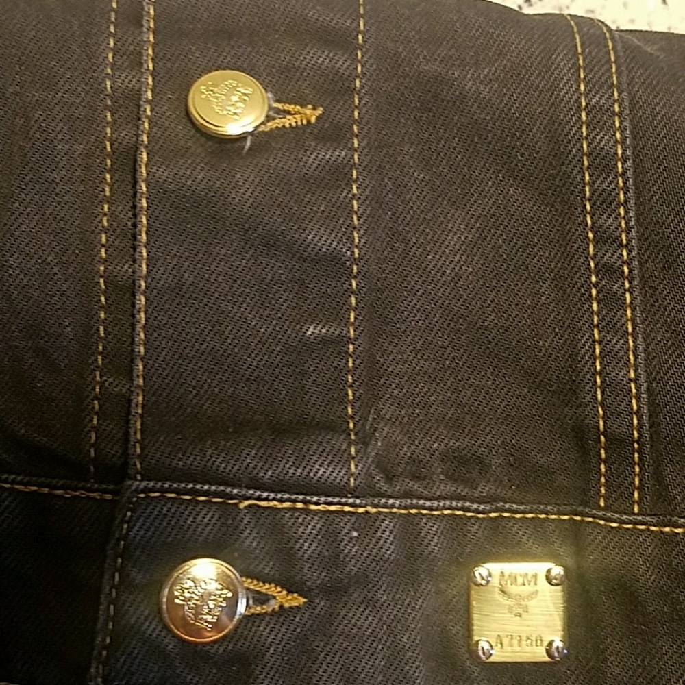 Vintage MCM Washed Out Black Denim Vest - Picture 3 of 7