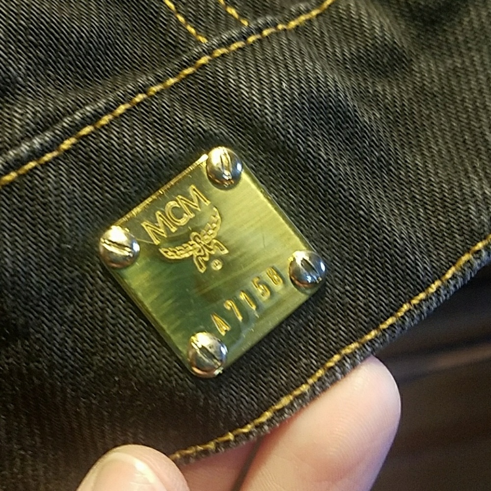 Vintage MCM Washed Out Black Denim Vest - Picture 6 of 7