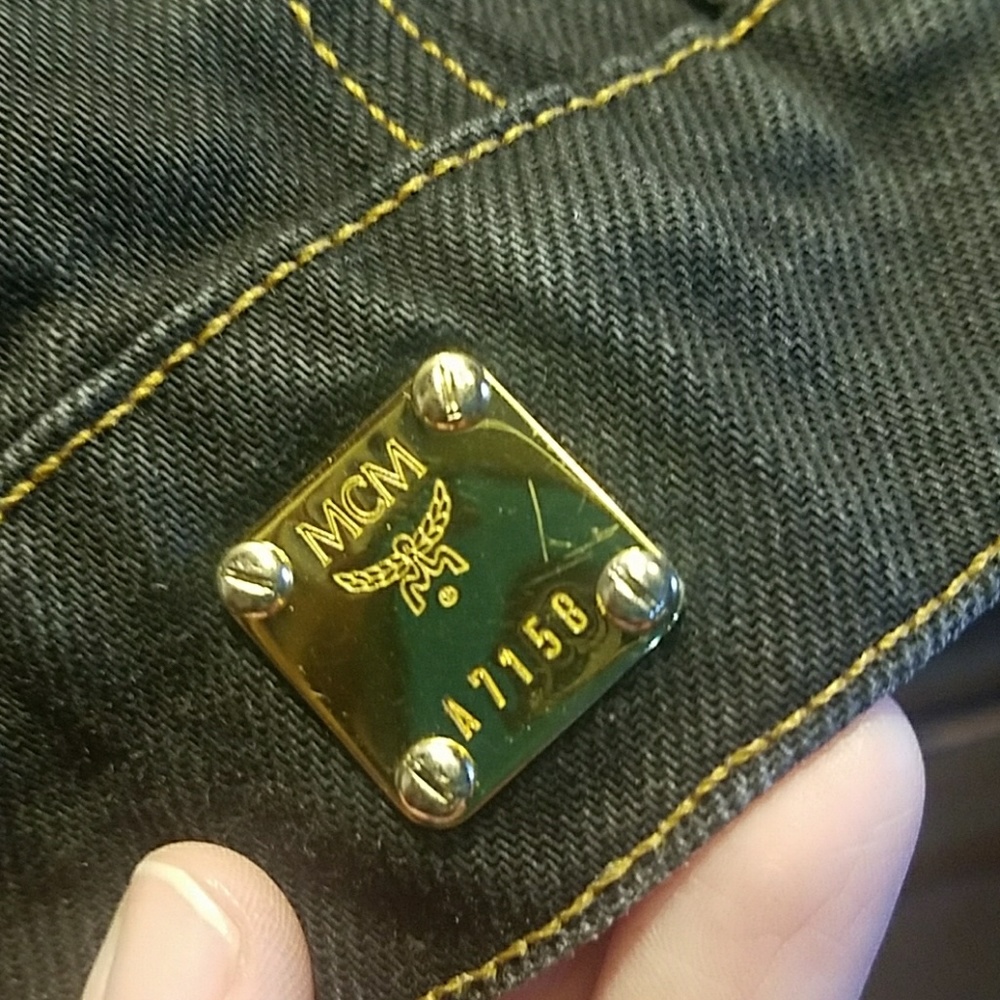 Vintage MCM Washed Out Black Denim Vest - Picture 7 of 7