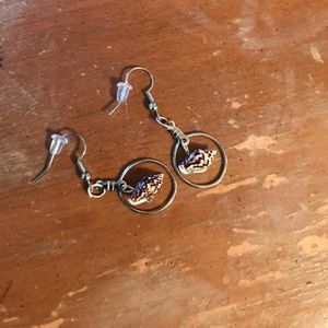 Shell hoop earrings