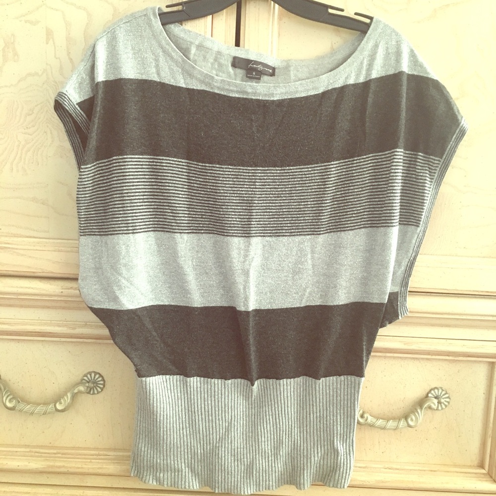 Glittery black and gray top