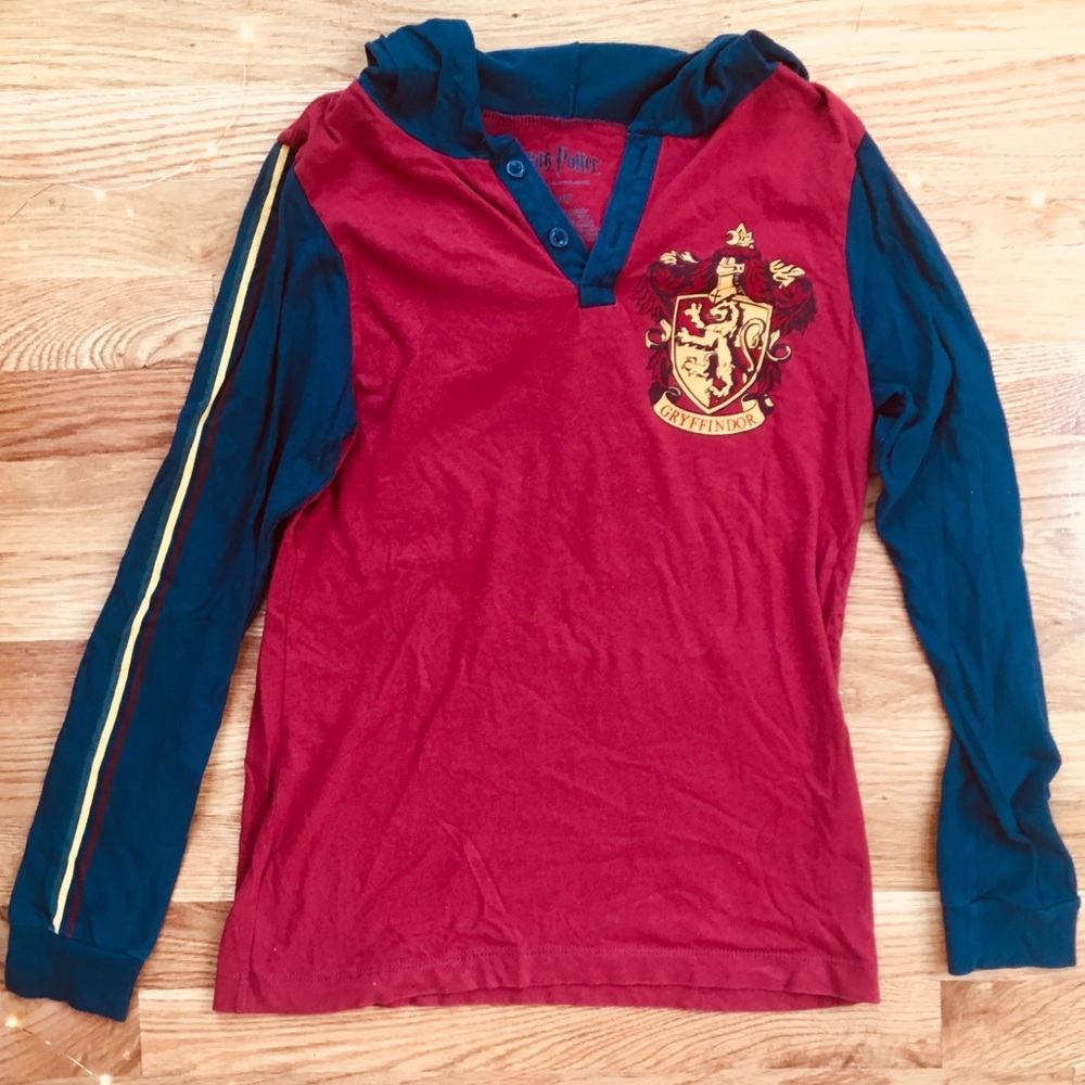 Harry Potter Gryffindor Long Sleeved Hoodie Shirt