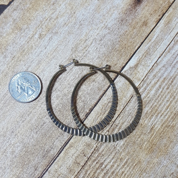 Hoop Earrings. Silver and gold tone. NWOT. - Picture 2 of 4