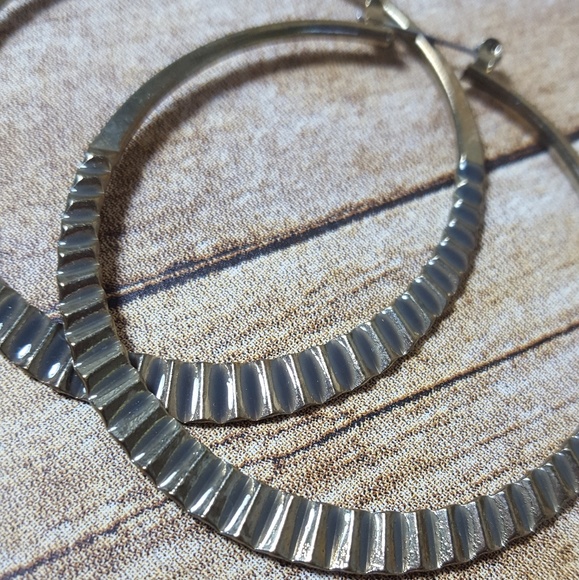 Hoop Earrings. Silver and gold tone. NWOT. - Picture 3 of 4