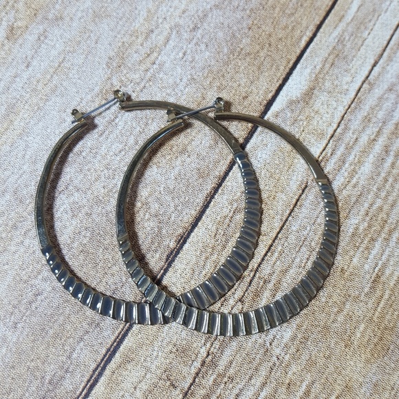 Hoop Earrings. Silver and gold tone. NWOT. - Picture 4 of 4