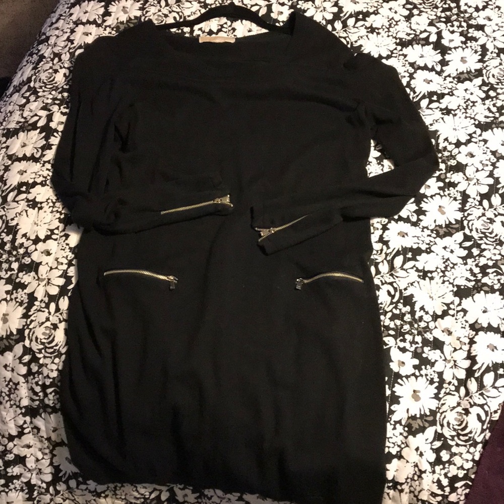 Michael Kors sweater dress with zipper detail
