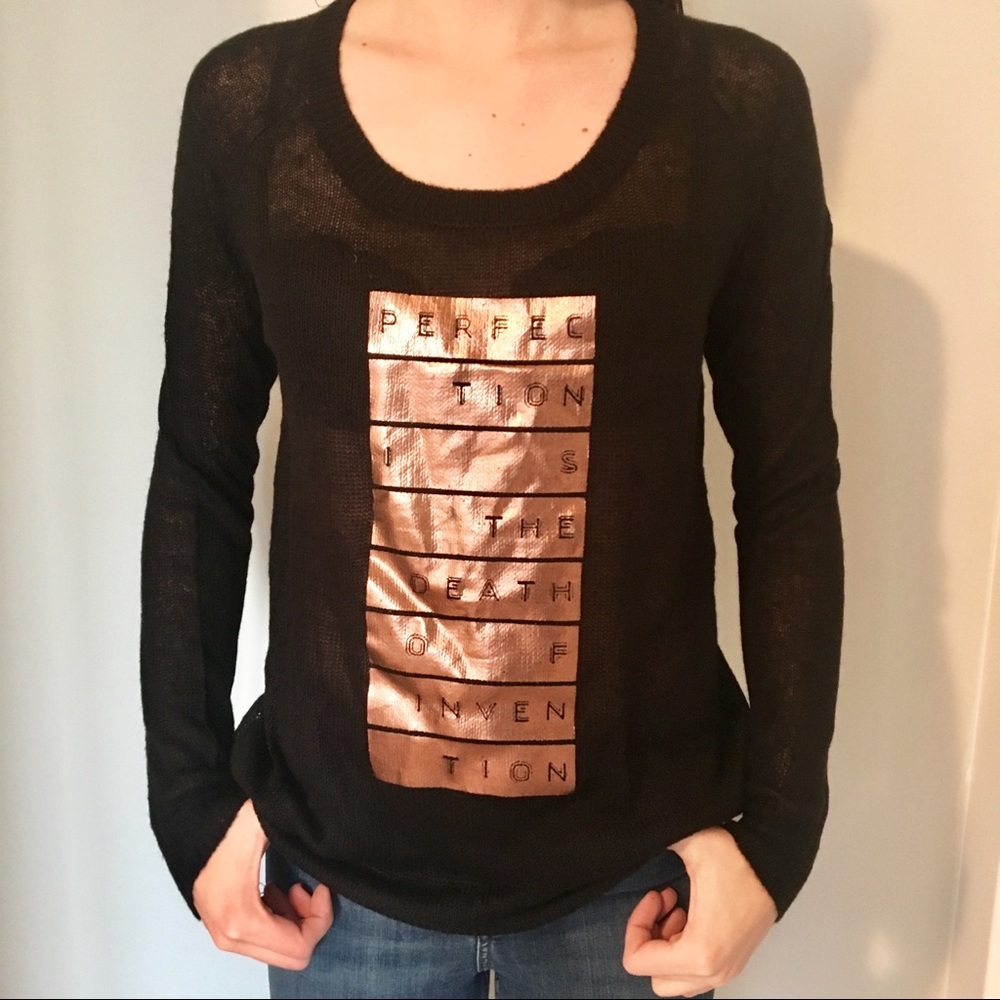 BCBGeneration Lightweight Black Sweater