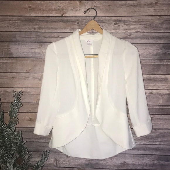 white dressy blazer