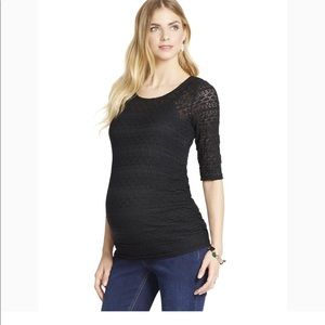 Jessica Simpson Maternity Black Lace Top