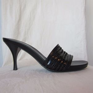 NEW! Aerosoles black sequined sandal