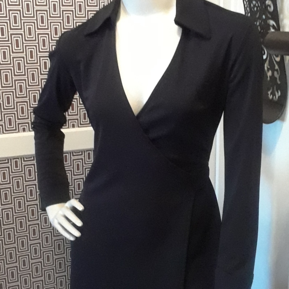 Black wrap dress