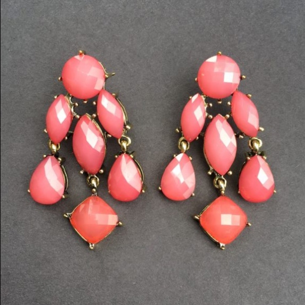 Stone Drop Chandelier Earrings