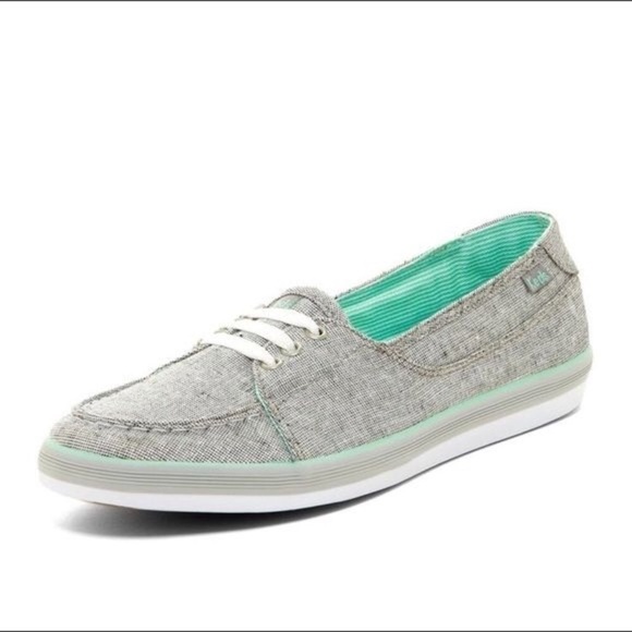keds boat shoes silver