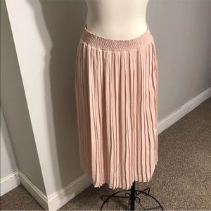 Women’s WHO WHAT WEAR Pink Midi Pleated Skirt Sz S
