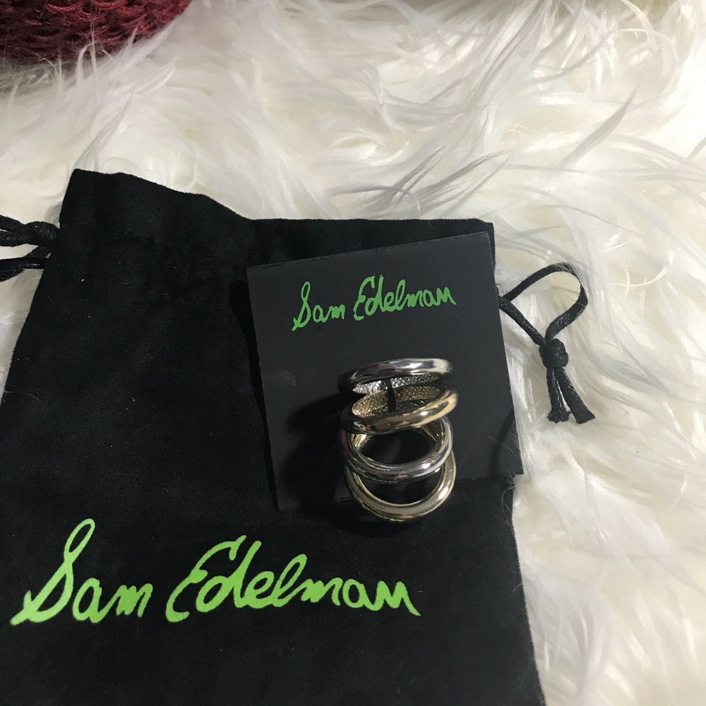 Sam Edelman two time four ring set, sz 7