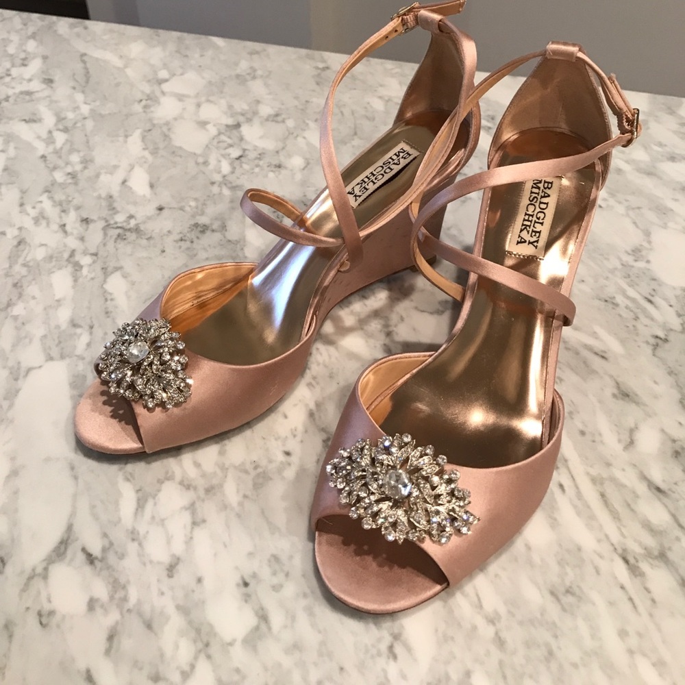 Badgley Mischka Abigail Wedding Wedge Sandal - 8.5