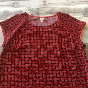 Merona Dress in Navy and Coral Geometric XXL