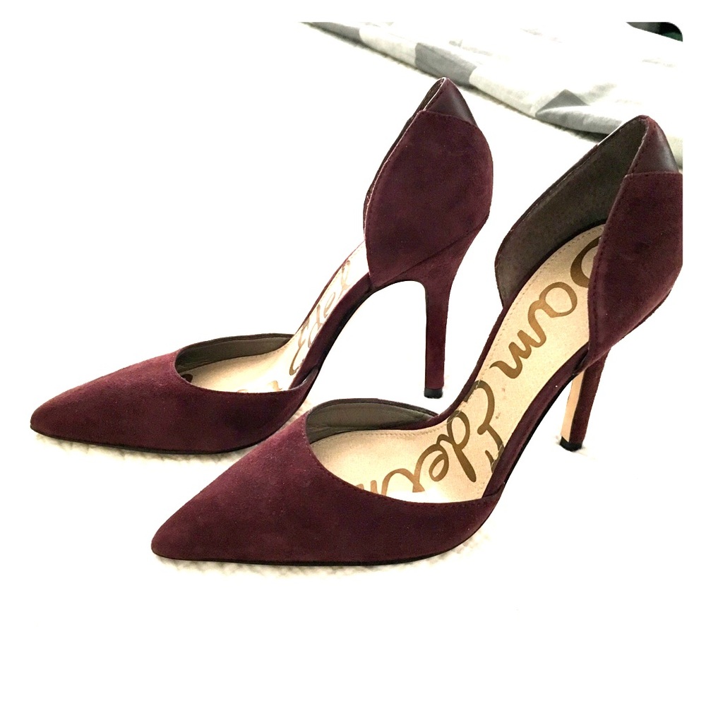 Sam Edelman “Delilah” D’orsay Pump, Sz 5, Burgundy