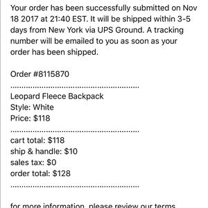 Supreme fleece backpack